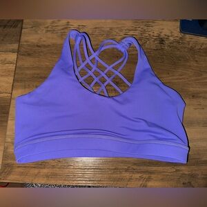 Purple Strappy Sports Bra